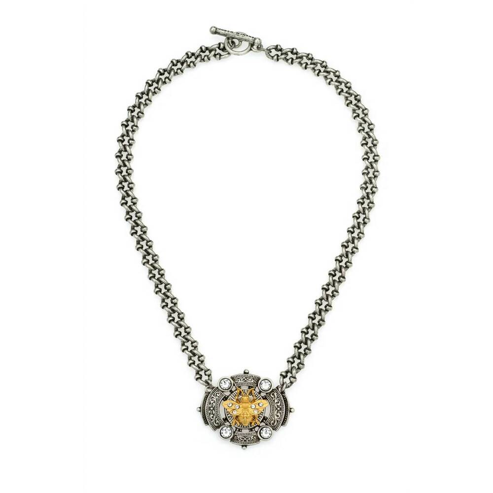 NEW FRENCH KANDE women's haley necklace in silver